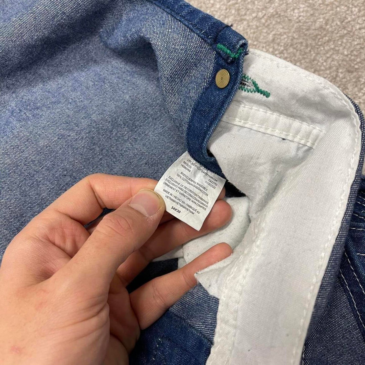 Vintage Liberty overalls W34 L30 blue mens denim carpenter dungarees