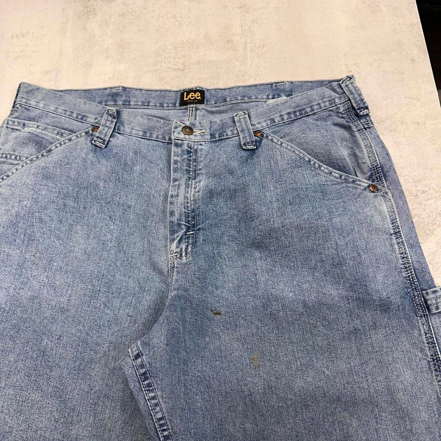 Baggy blue Lee carpenter jeans W38 L30