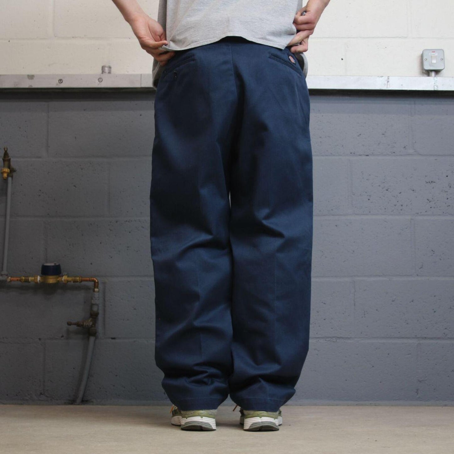 Vintage Dickies work pants navy Loose straight twill chino skate style trousers