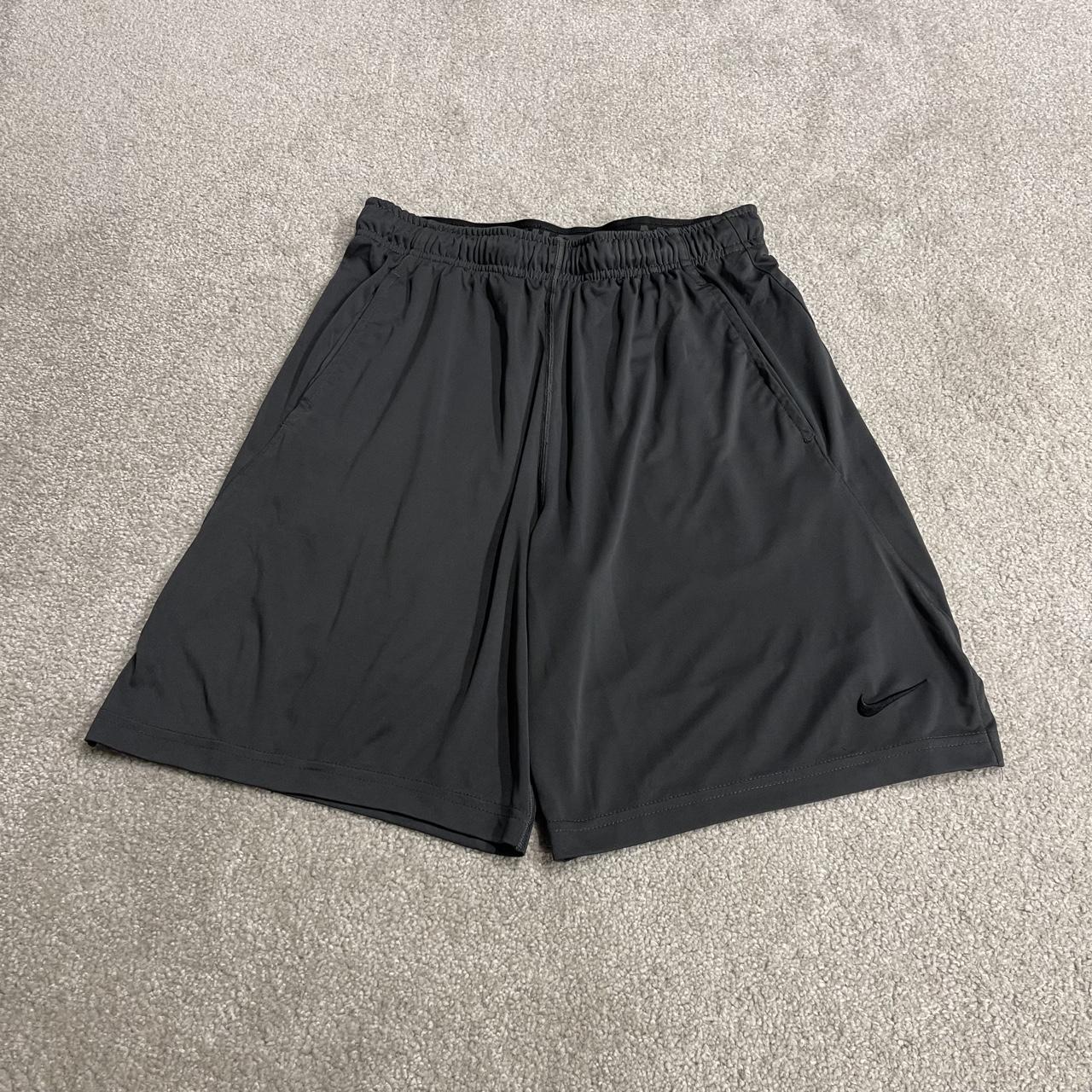 Nike sports shorts y2k loose charcoal grey Dri-Fit floaty summer gym shorts