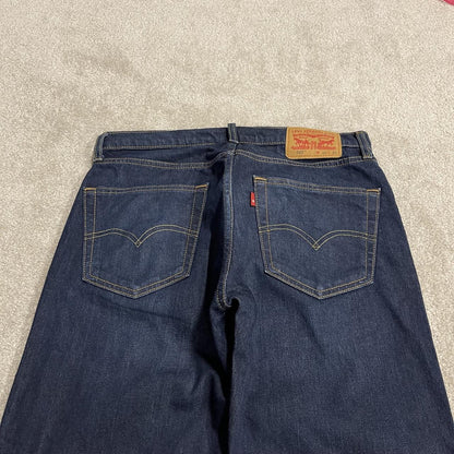 Levi's 505 straight fit jeans y2k blue Regular straight leg denim pants red tab logo