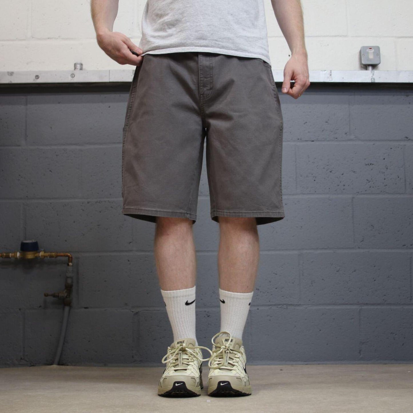 Dickies cargo shorts loose carpenter grey Canvas summer skate style jorts
