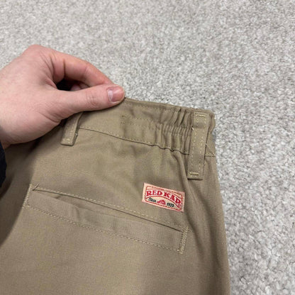 Y2k baggy chino work pants beige Loose skate style trousers Red Kap workwear