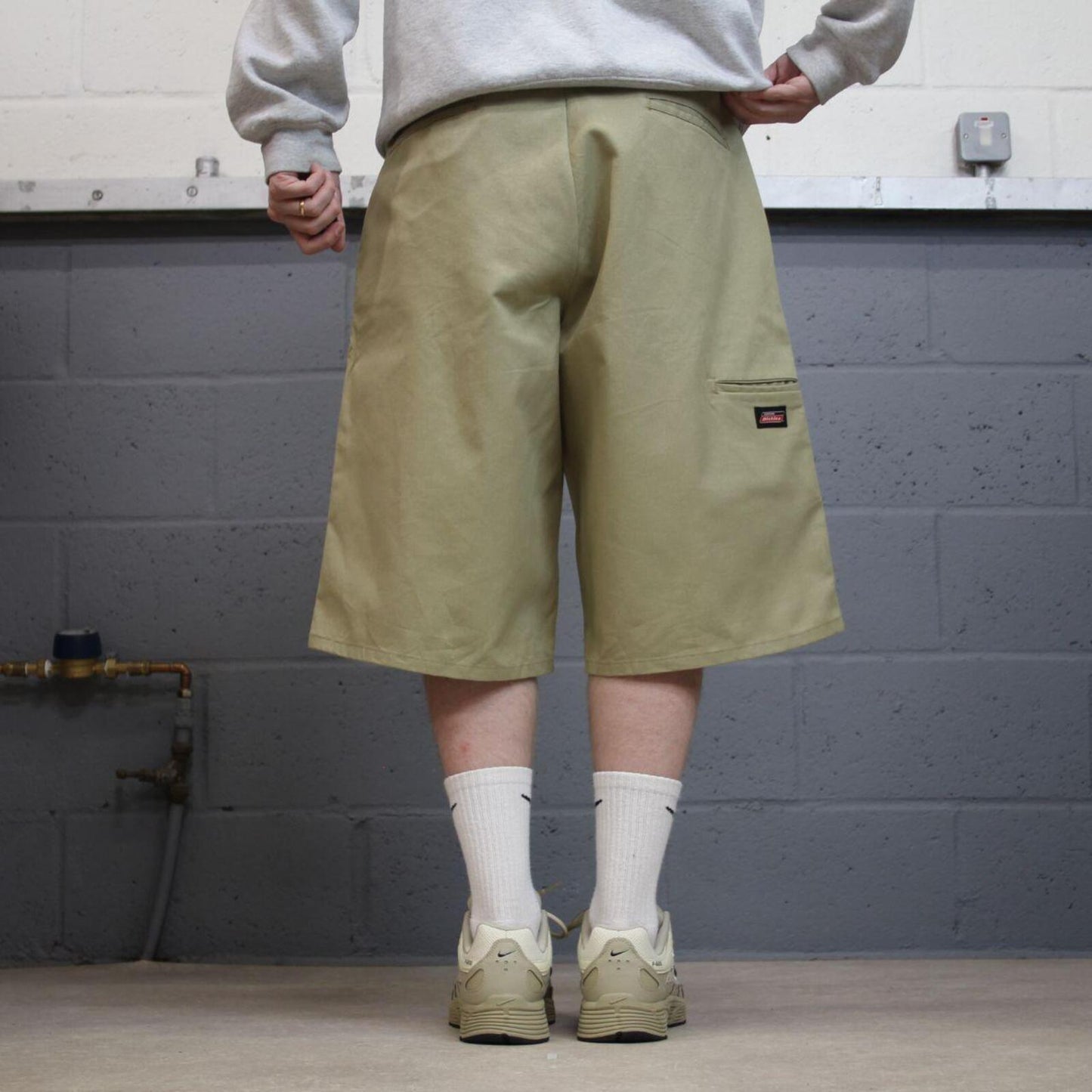 Dickies baggy carpenter shorts khaki Twill chino skater style shorts wide long leg