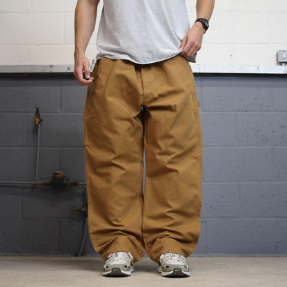 Baggy Dickies carpenter jeans W44L30 loose tan canvas cargo skater style pants