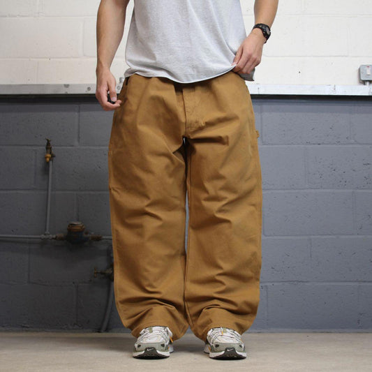 Baggy Dickies carpenter jeans W44L30 loose tan canvas cargo skater style pants