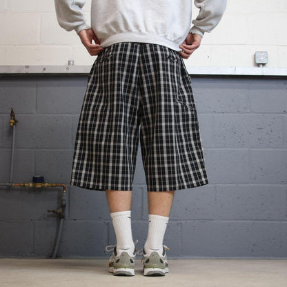 Dickies baggy checkered shorts carpenter black