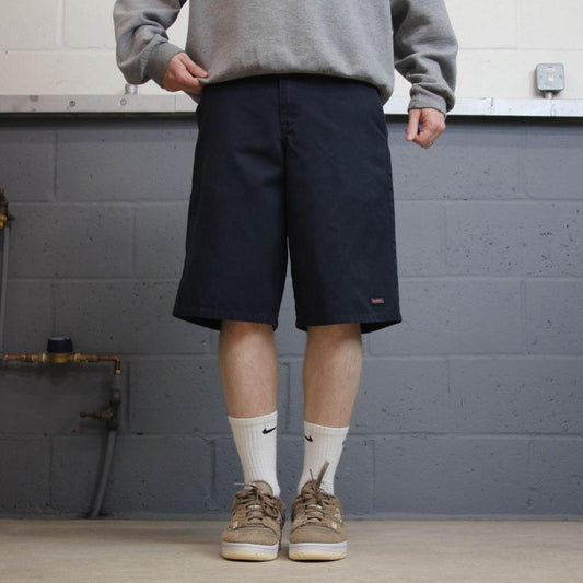 Dickies Y2K long carpenter shorts navy Twill style chino skater shorts relaxed long leg shorts