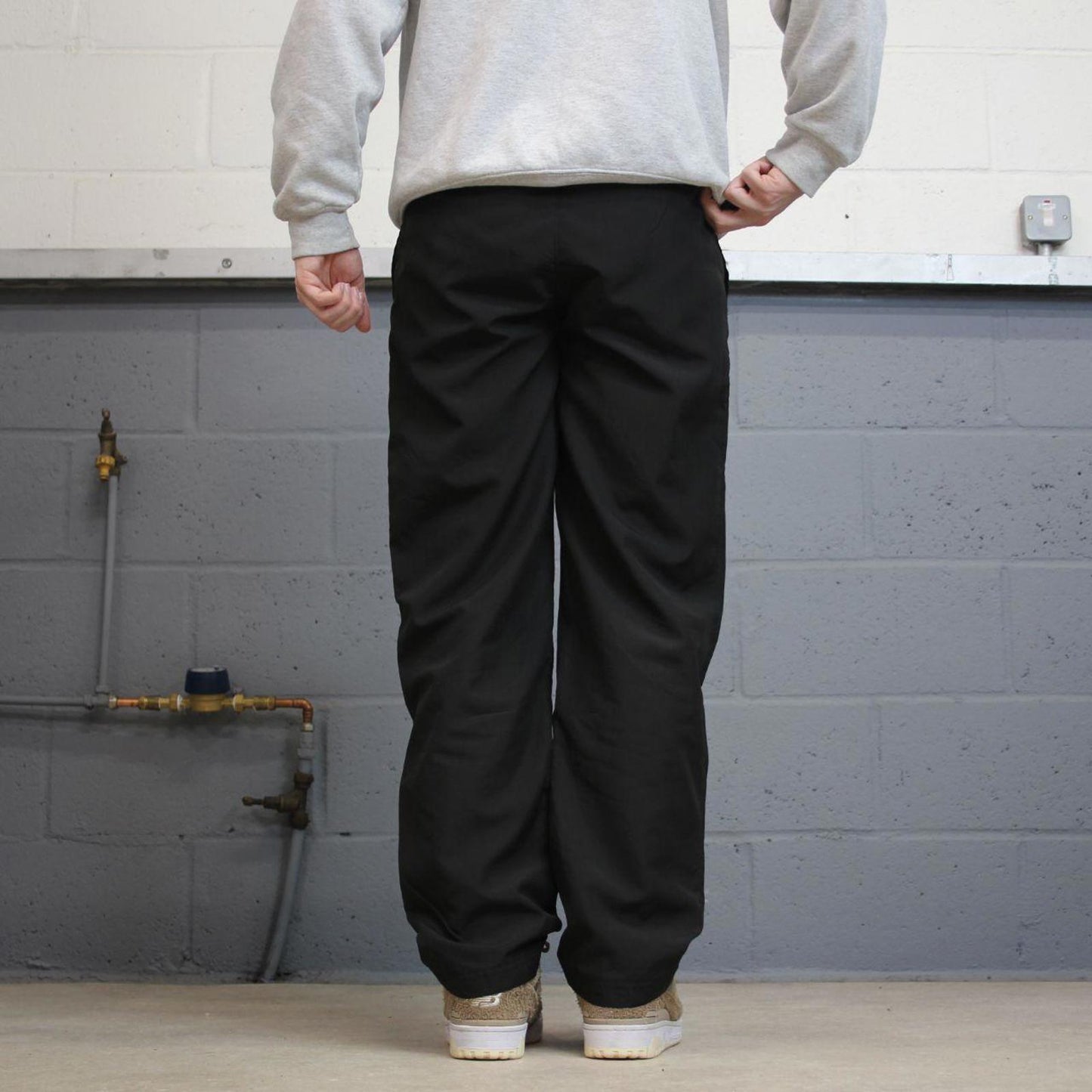 Vintage y2k Champion tracksuit bottoms black Loose lined embroidered track pants