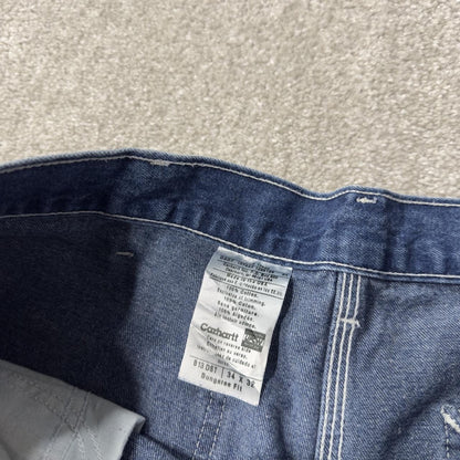 Baggy Carhartt carpenter jeans y2k W34L32 blue skater style workwear utility denim cargos