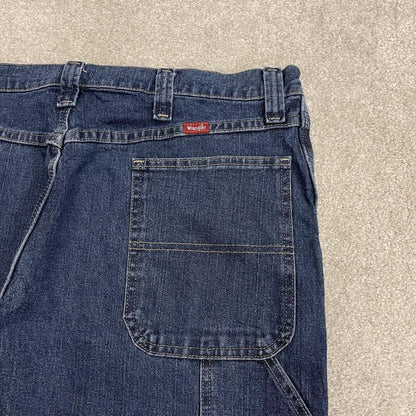 Wrangler carpenter jeans y2k blue denim straight leg skater 2000s style cargo pants