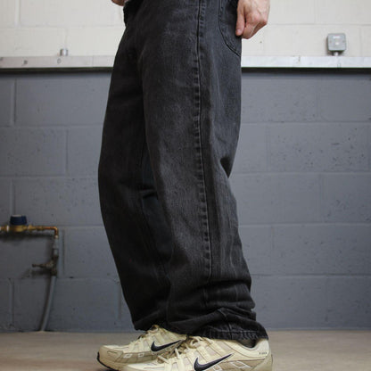 Levi’s 505 jeans y2k W36L30 black straight leg 505 pants red tab logo