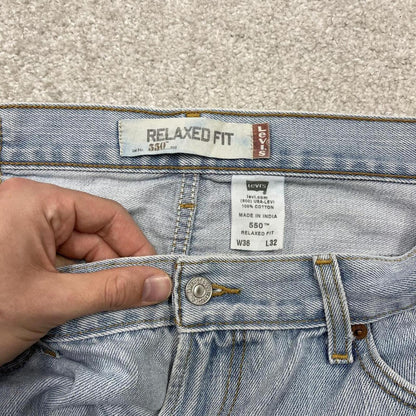 Baggy y2k Levi’s jeans 550 washed blue Loose relaxed fit 00s denim pants red tab logo