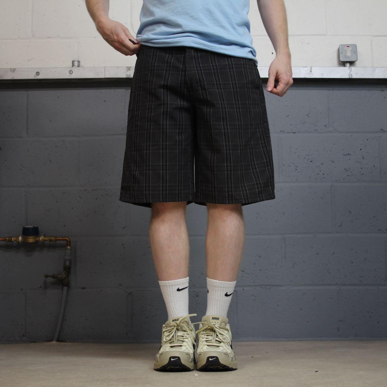 Dickies checkered chino shorts carpenter grey black Chino skater / surf shorts loose fit festival