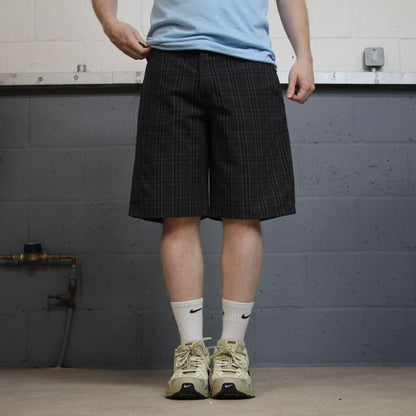 Dickies checkered chino shorts carpenter grey black Chino skater / surf shorts loose fit festival