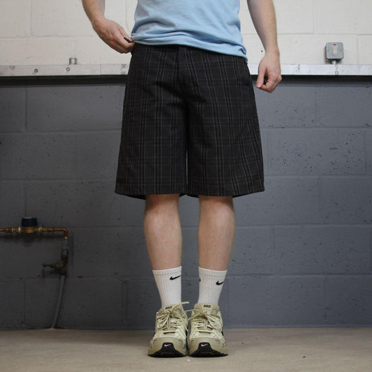 Dickies checkered chino shorts carpenter grey black Chino skater / surf shorts loose fit festival