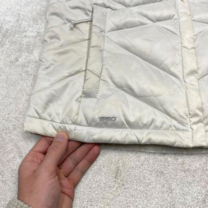 00s North Face puffer gilet S women's white y2k 550 down tech style autumn winter