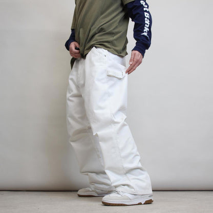 Craftsman carpenter trousers W42L32 white baggy 90s skate style painters cargo pants