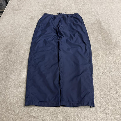 Y2K baggy Adidas tracksuit bottoms navy L y2k embroidered logo lined track pants