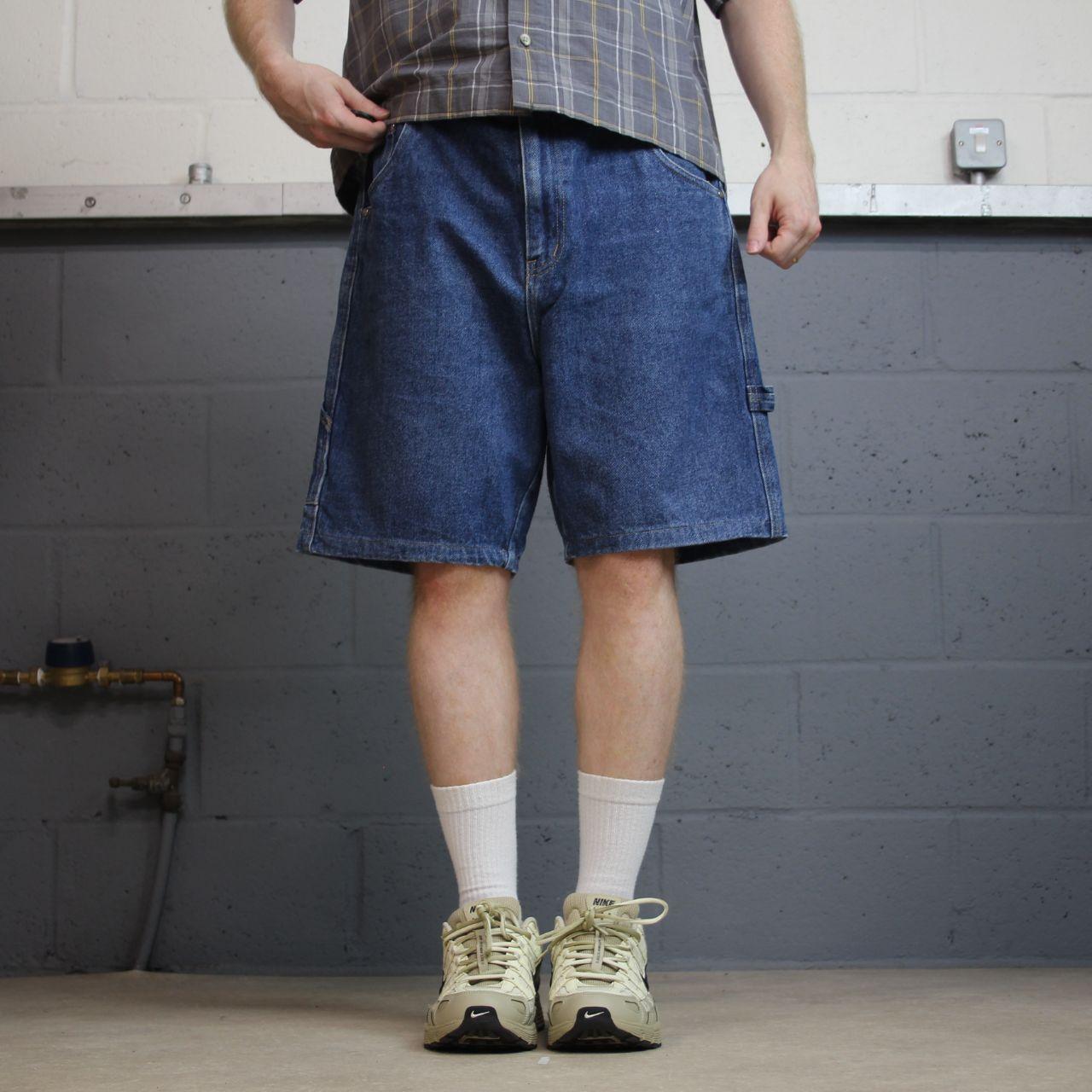 Y2K denim carpenter jorts skater blue FUSE loose fit summer jean shorts festival