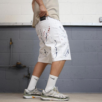 White Cr24 Denim jorts W38