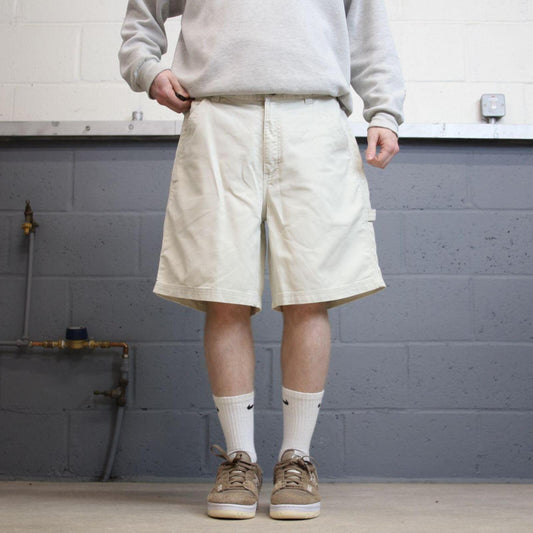 Y2K carpenter shorts W36 loose skater white Cherokee Cargo summer festival shorts