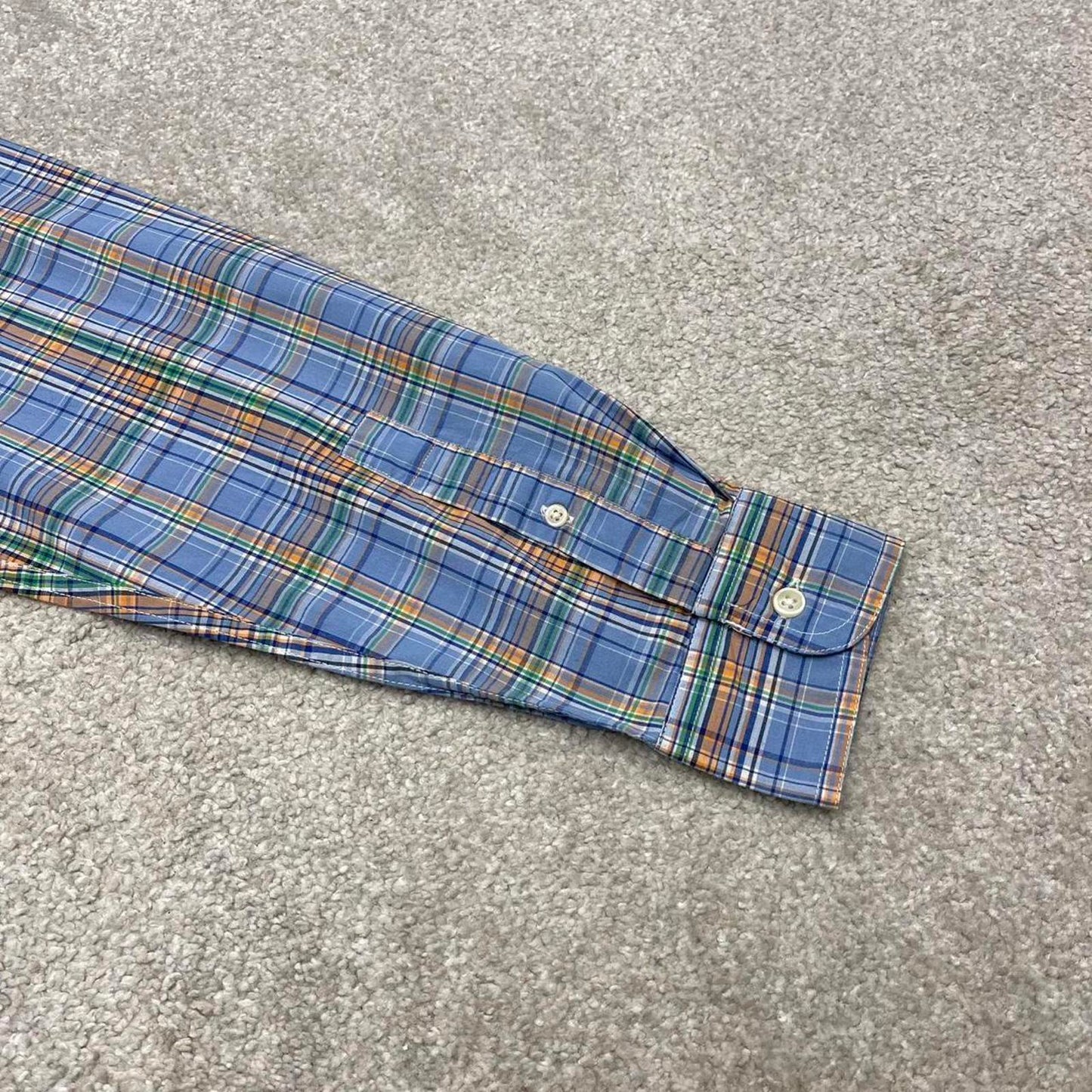 Chaps checkered shirt blue casual M men's long sleeve button up autumn y2k style