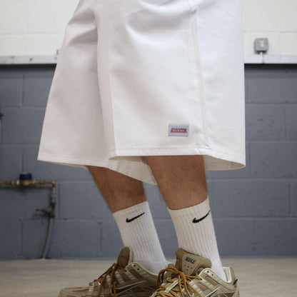 Dickies baggy chino shorts carpenter white Chino style skater shorts long wide leg festival