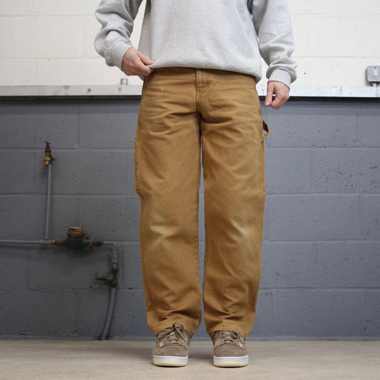 Dickies carpenter jeans W30L31 loose tan brown canvas cargo skater style pants