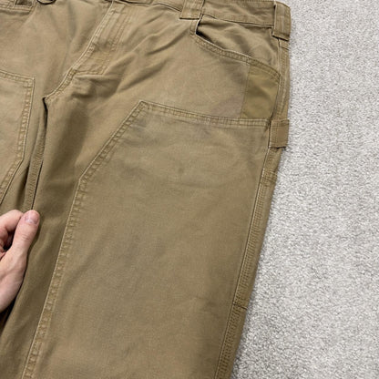 Y2K double knee carpenter jeans loose leg khaki Noble outfitters skater style work cargos