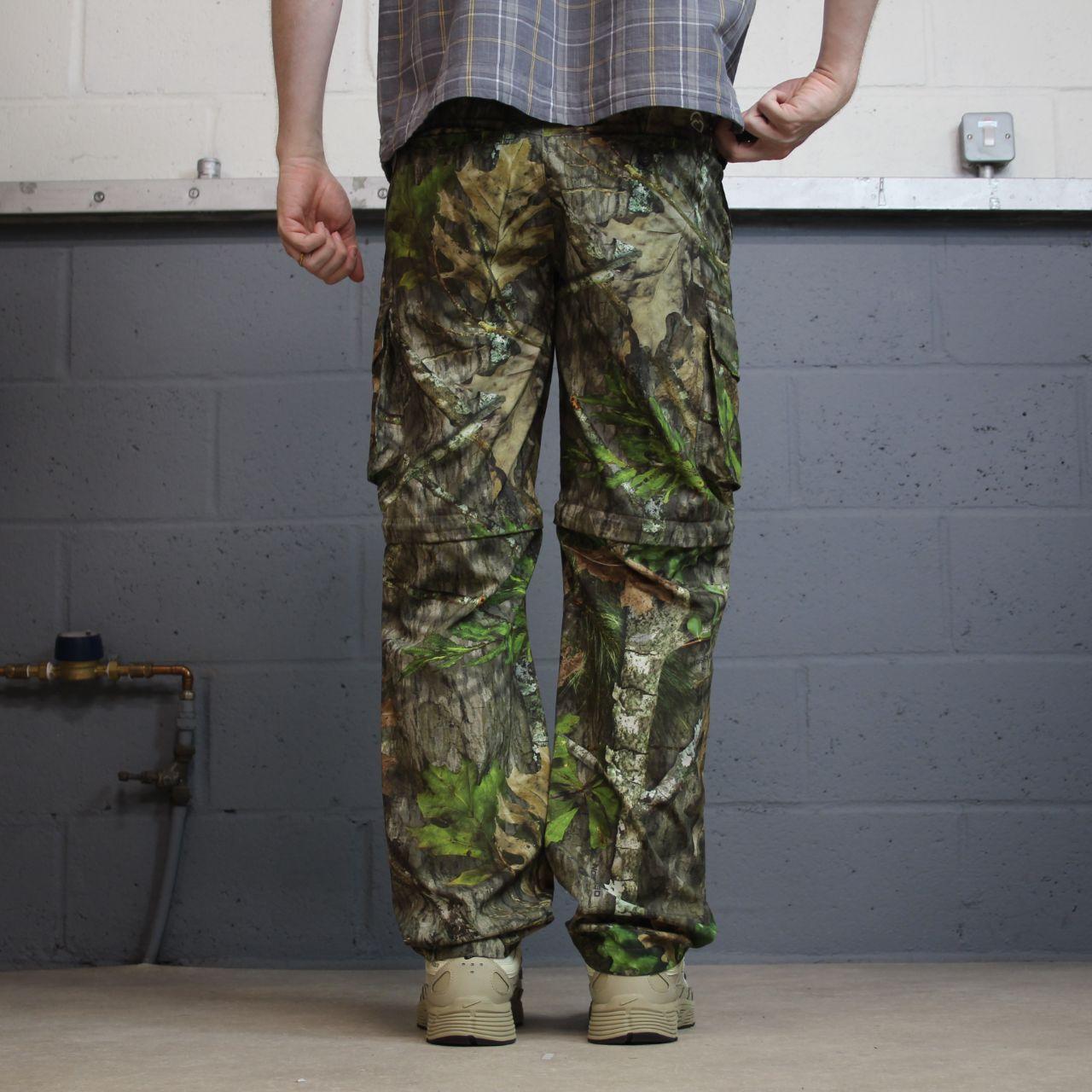 Mossy Oak convertible camo cargo pants shorts S green Magellan lightweight hiking zip off legs