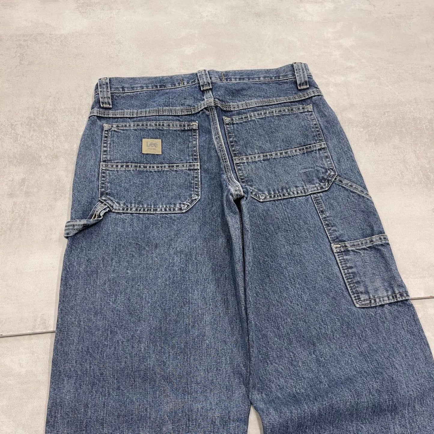 Baggy Lee carpenter jeans W31L33 blue denim loose y2k style cargo trousers