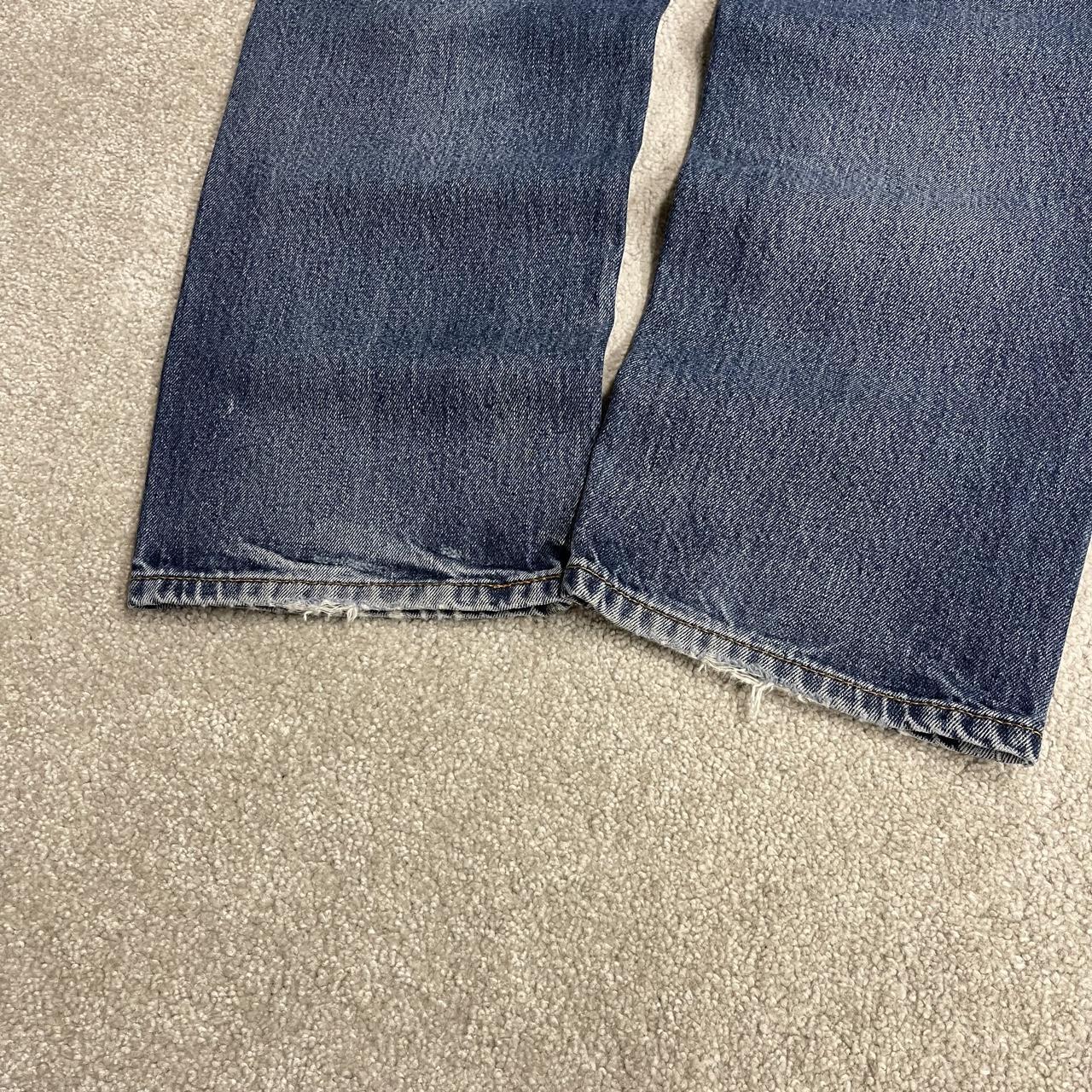 Y2K Levi’s 505 jeans W36L30 blue 100% cotton straight fit 5 pocket belt loops red tab logo