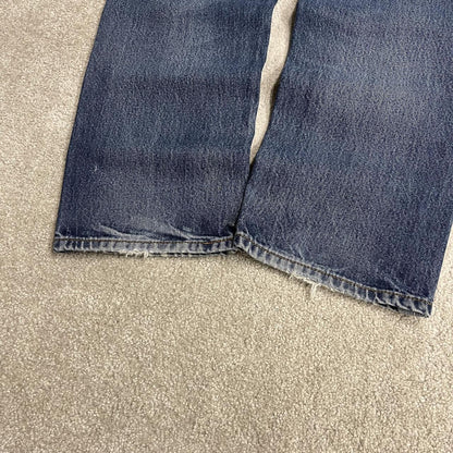 Y2K Levi’s 505 jeans W36L30 blue 100% cotton straight fit 5 pocket belt loops red tab logo