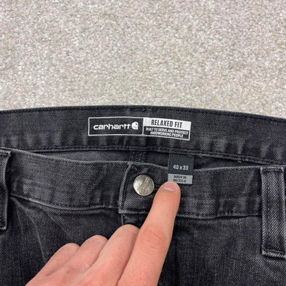 Y2K Carhartt jeans relaxed fit black Relaxed fit denim skate style work pants
