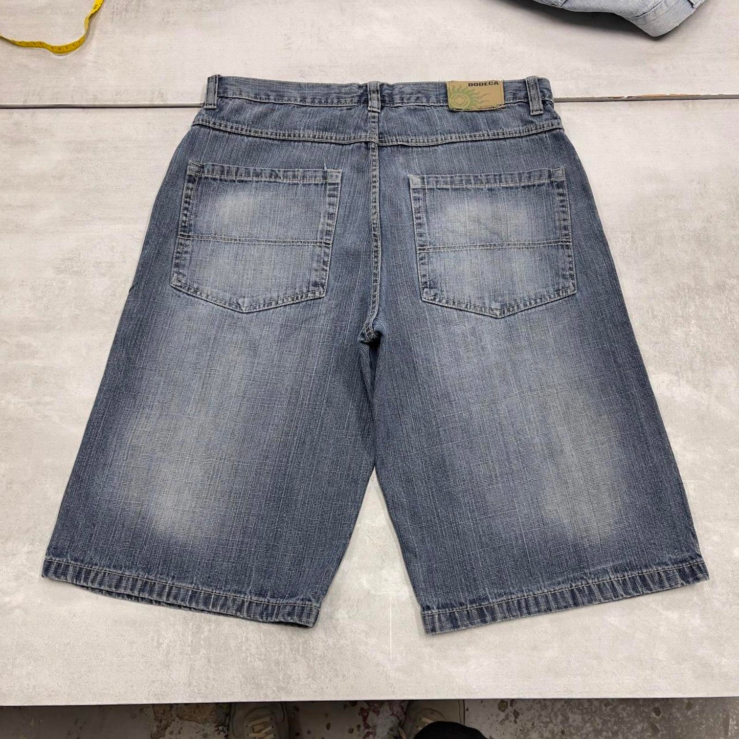 Baggy Dodeca skate jorts W36 wide leg denim 90s style skater shorts