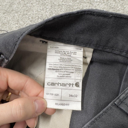 Carhartt carpenter pants relaxed y2k grey Loose straight leg skater style workwear pants