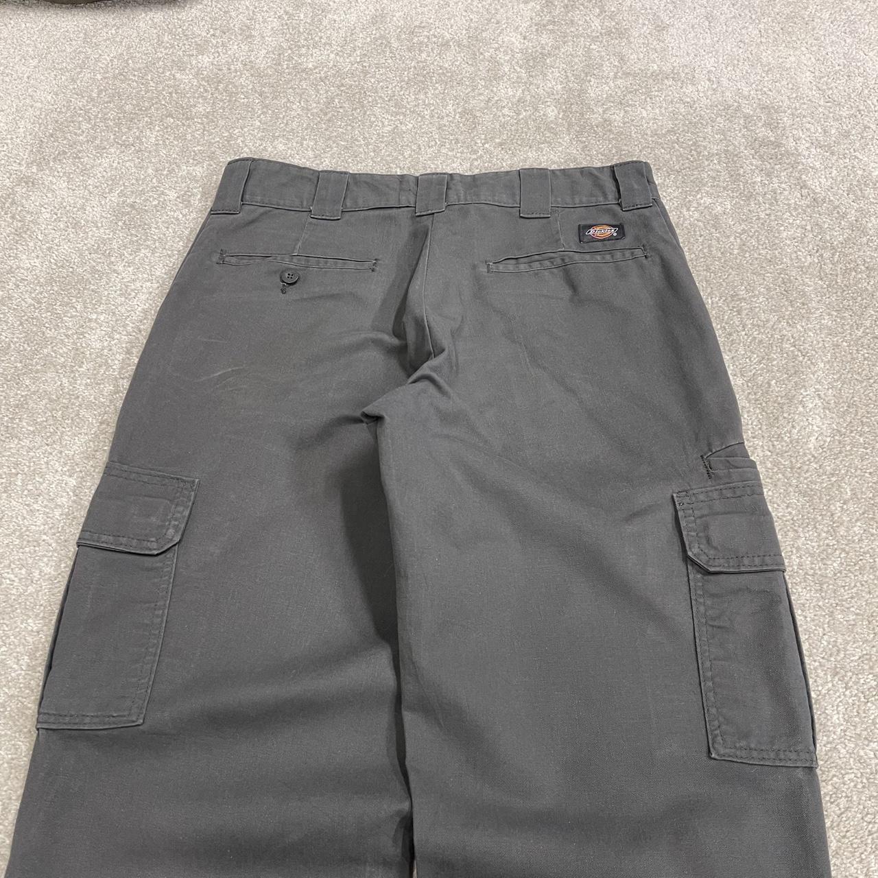 Y2K Dickies cargo trousers regular straight fit grey Chino skater style surf pants utility pockets