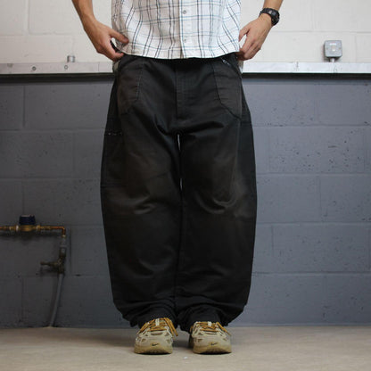 Dickies double knee works pants black W48L33 Loose chino utility skate cargo work trousers