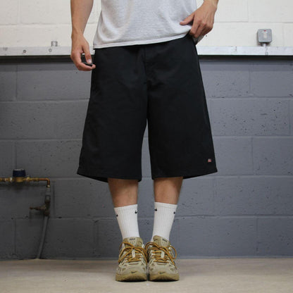 Dickies baggy chino shorts carpenter black Chino style skater shorts long wide leg festival