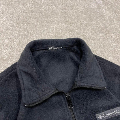 Y2K Columbia technical fleece black Full zip fleece autumn adjustable waist