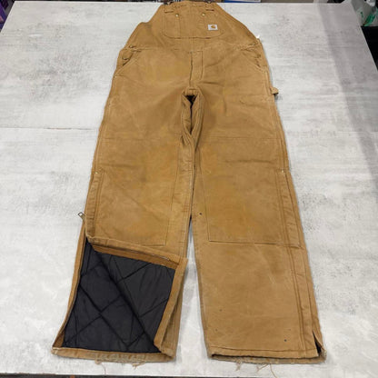 Vintage Carhartt dungarees W40 L31 mens canvas overalls tan utility worker