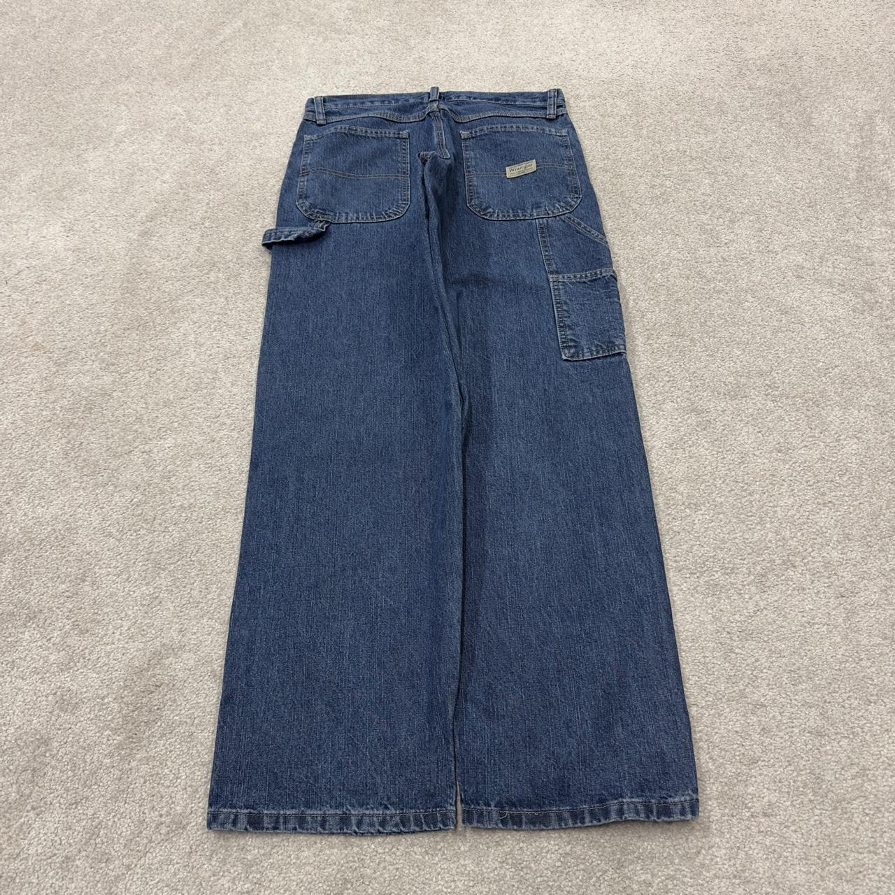 Wrangler carpenter jeans y2k blue W29L30 Loose straight leg skater style utility workwear trousers