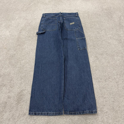 Wrangler carpenter jeans y2k blue W29L30 Loose straight leg skater style utility workwear trousers