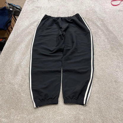 00s y2k Adidas tracksuit bottom XL black loose sporty style trackies side stripe track pants