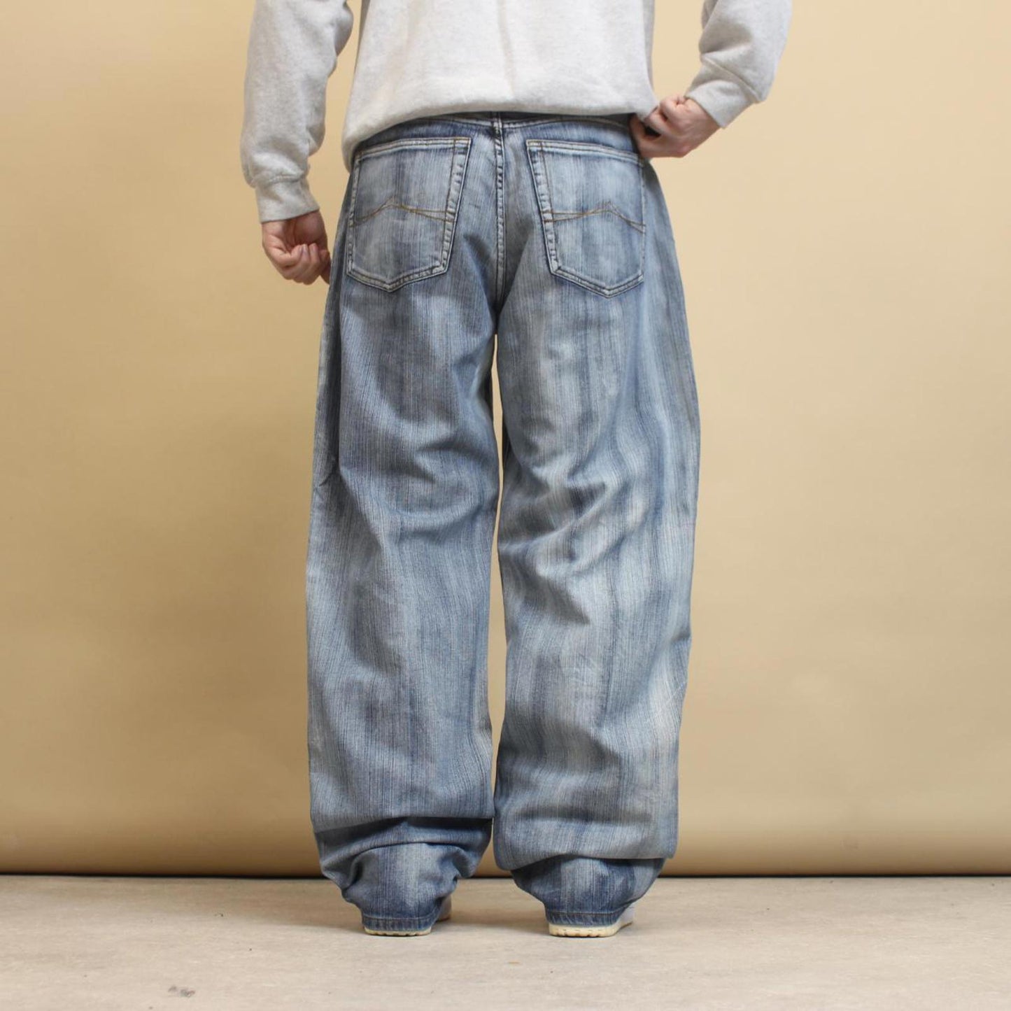 Blue Azzure baggy skate jeans W34 L34 loose denim 90s style skater jeans