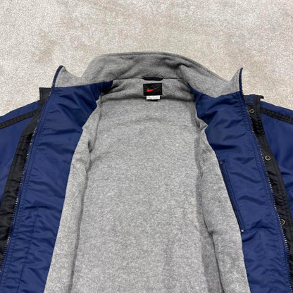 Vintage Nike technical windbreaker jacket Medium men's navy y2k 00s style embroidered boxy coat