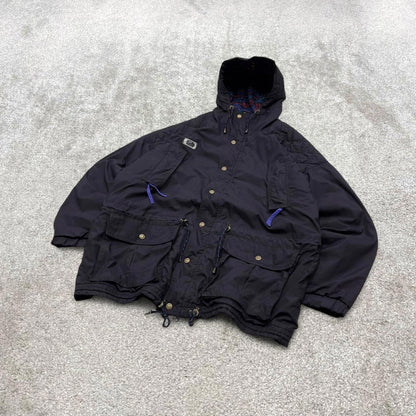Y2k Columbia technical windbreaker jacket XL Tall men's y2k style hooded adjustable tech autumn