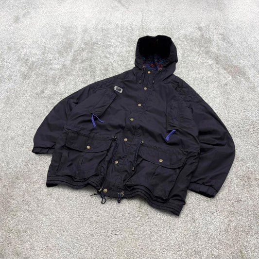 Y2k Columbia technical windbreaker jacket XL Tall men's y2k style hooded adjustable tech autumn
