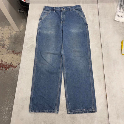 Baggy Carhartt carpenter jeans W33 L32 blue loose denim skater style cargos
